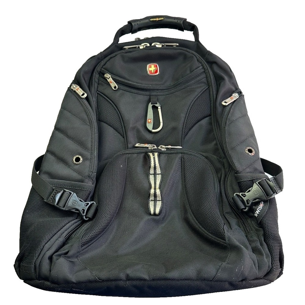 SwissGear 1900 ScanSmart Laptop Backpack Black 19x14x6 Airflow Multi Pockets Zip